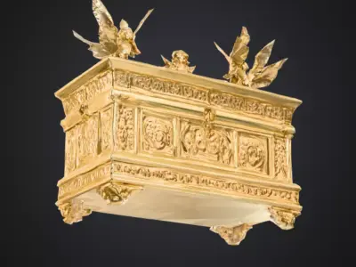 Ark of Covenant low poly 3d model Low-poly 3D model