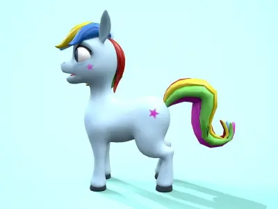 cartoon pony candy Low-poly 3D model
