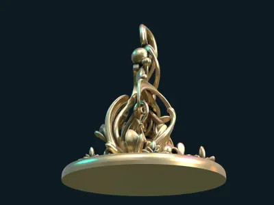 Plant sculpture 3D print model