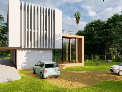 Jungel modern villa 3D model