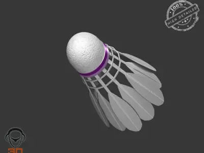 Shuttlecock badminton 3D model