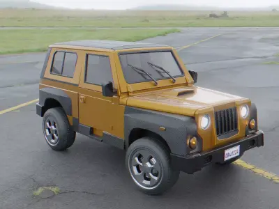 Jeep - Blender Low-poly 3D model