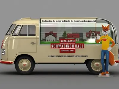 Vw T1 Van 1957 3D model