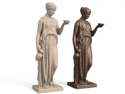 Hebe Classical Greek Sculpture PBR materials 3D model