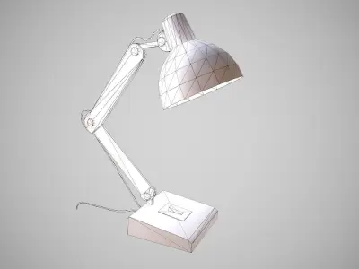 Low Poly Desk Lamp PBR Low-poly 3D model