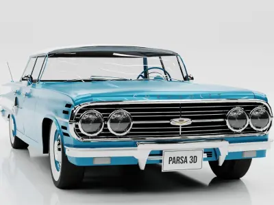 Chevrolet 1960 Impala 3D Model Low-poly 3D model