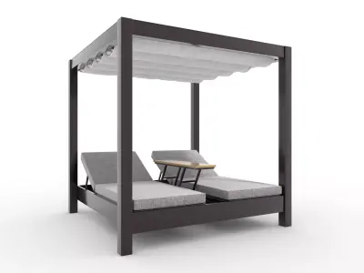 Poolside Cabana 09 3D model