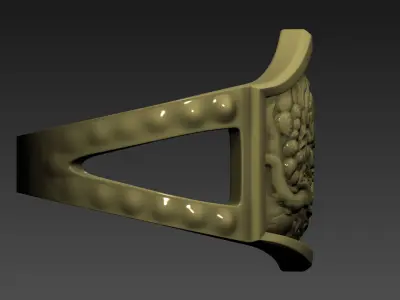 fashion ring A002 3D print model