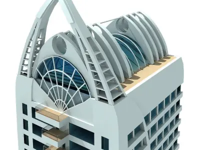Dubai Arch Tower 3D model