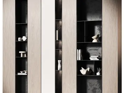 Modular cabinet furniture Modern Wardrobe kit minimalist 3D model