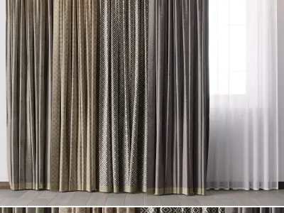 Hadi curtains 61 Low-poly 3D model