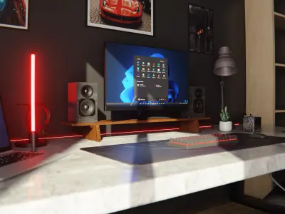 Gaming Room 3D Model by Nikdox 3D model