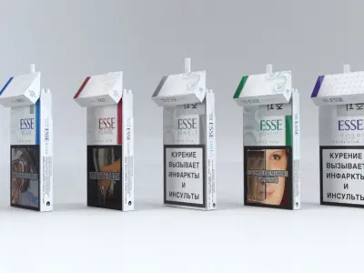 Cigarettes Pack Esse Series Low-poly 3D model