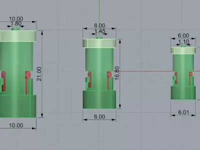Push-button box clasp 3D print model