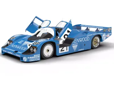 Porsche 956 Group C 1982 Kenwood Kremer Racing HQ 3d model  3D model