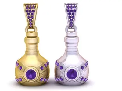 Royal Perfume Bottle Pendant  3D print model