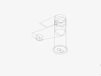 Basin Mixer - Luxury - Argile Low-poly 3D model