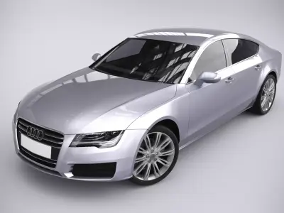 Audi A7 sports sedan Low-poly 3D model