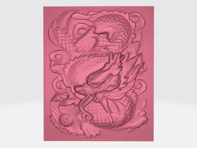 DRAGON RELIEF - NO 1 3D model