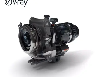 Futuristic Industrial Camera Model Pack Low-poly 3D model