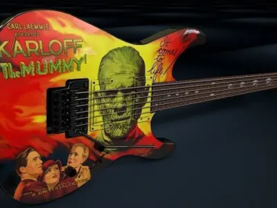 Kirk Hammett ESP KH-3 Karloff Mummy Guitar 3D model