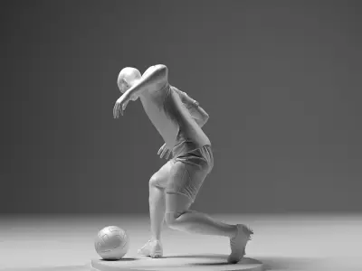 Footballer 04 RiseUp 01 Stl 3D print model