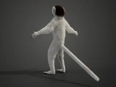Little White Sifaka - VFX Grace 3D model