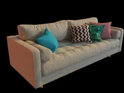 Article Sven Sofa Lowpoly model Low-poly 3D model