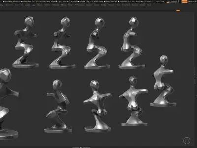 Modern Abstract Human Anatomy sculpture 3d print model 131 3D print model