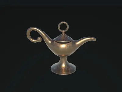 Aladdin Lamp 3D Icon 3D model