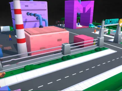 Factory  meme low poly  Low-poly 3D model