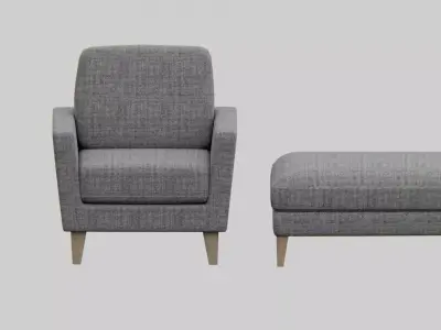 Furniture Set-02 Low-poly 3D model