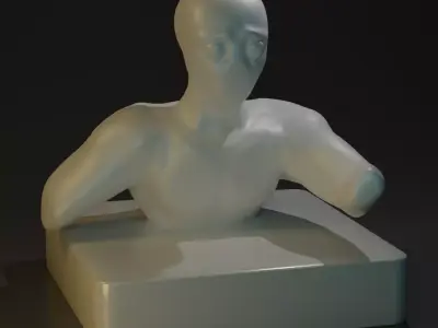 Alien sculpture 3D model