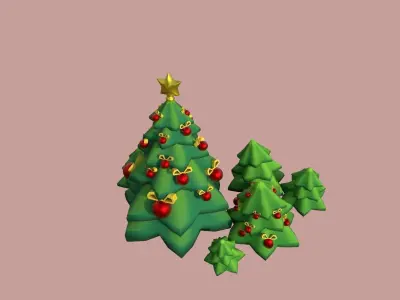 christmas tree Low-poly 3D model
