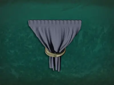 Deco CurtainsLong T03 - Single Fabric Sunblind Free 3D model