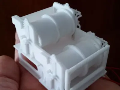 2-way winch for ship model prepared for 2 engines 3D print model