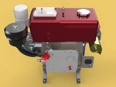 DIESEL ENGINE MACHINE DONGFENG 3D model