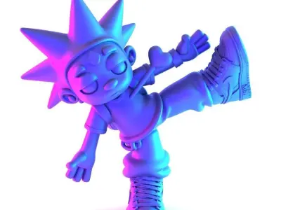 Lil Uzi Vert Heartbrake Air Jordan 1 Cartoon toy 3D print model