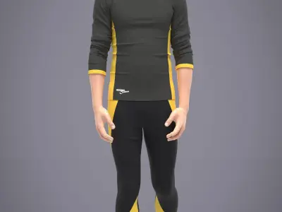 Men Sport Outfit - 65 Marvelous Designer and Clo3D 3D model