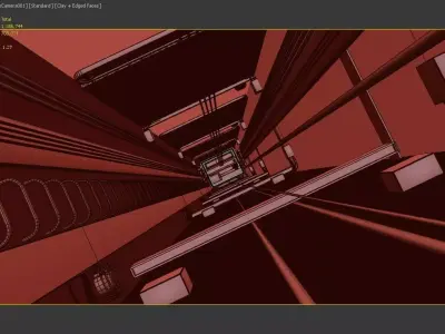 Elevator Shaft Low-poly 3D model