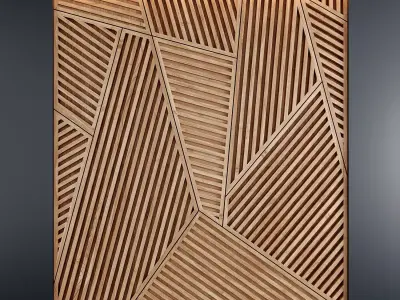 Wood panels 1 Low-poly 3D model