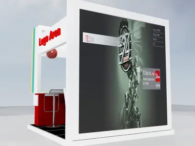 Booth Exhibition Stand a214 3D model