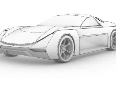 Coupe Car Exterior styling 3D model