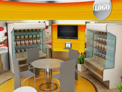 Booth Exhibition Stand a440b 3D model