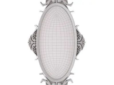 Mirror gold with christmas tree in it 3D model
