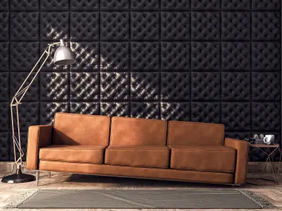 decoration wall sofa button 3D model