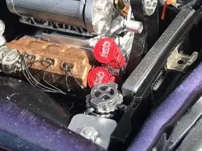 Clear View oil filter Drag Racing 3 piece 3D print model