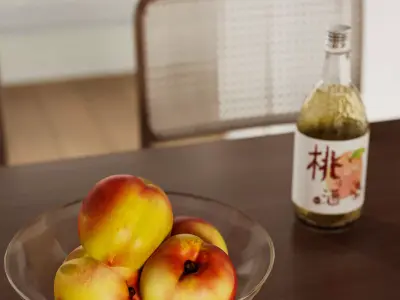 Modern living room dining room interior scenes 399 3D model