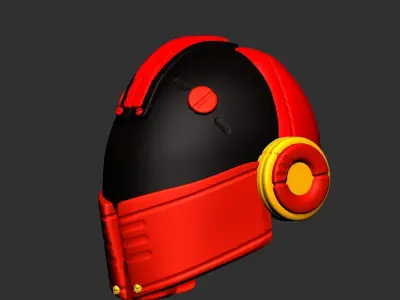 helmet high ver 3 poly sculpt 3d printable ver 7 3D model