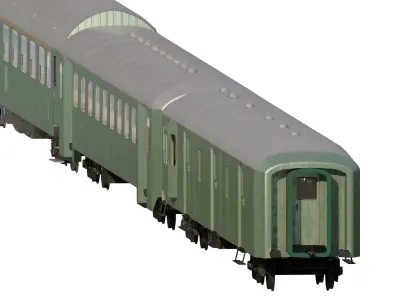 1970s diesel train 3D model